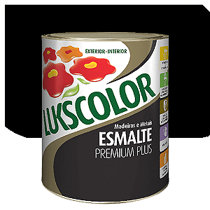 Tinta Esmalte Lukscolor Luks Fosco Preto 0,9 Litros