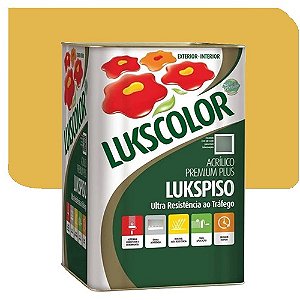 Tinta Lukscolor LuksPiso Fosco Amarelo Demarcação 18 Litros