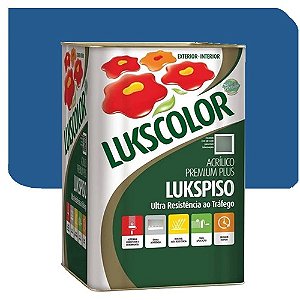 Tinta Lukscolor LuksPiso Fosco Azul 18 Litros