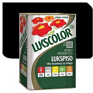 Tinta Lukscolor LuksPiso Fosco Preto 18 Litros