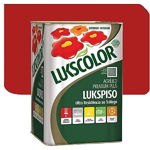 Tinta Lukscolor LuksPiso Fosco Vermelho Segurança 18 Litros