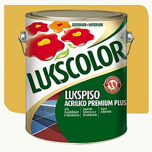 Tinta Lukscolor LuksPiso Fosco Amarelo Demarcação 3,6 Litros