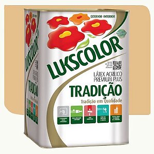 Tinta Látex Acrílico Lukscolor Tradição Fosco Amarelo Cromo 18 Litros