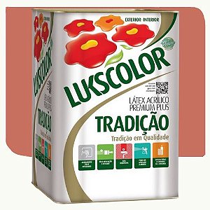 Tinta Látex Acrílico Lukscolor Tradição Fosco Terracota 18 Litros