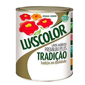 Tinta Látex Acrílico Lukscolor Tradição Fosco Branco 3,6 Litros