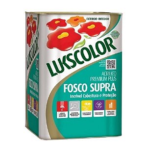 Tinta Acrílica Lukscolor  Supra Fosco Branco 18 Litros