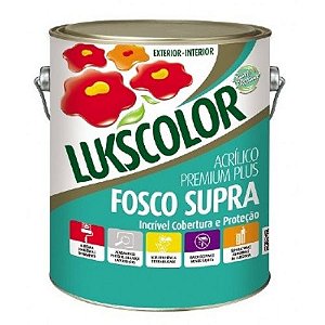 Tinta Acrílica Lukscolor  Supra Fosco Branco 3,6 Litros