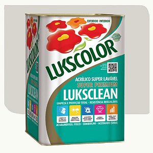 Tinta Acrílica Lukscolor Luksclean Fosco Gelo Alaska 18 Litros