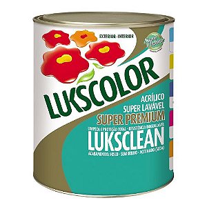 Tinta Acrílica Lukscolor Luksclean Fosco Branco 3,6 Litros