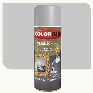 Spray Colorgin Metallik Interior Prata 350ml