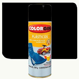 Spray Colorgin Plástico Preto 350ml