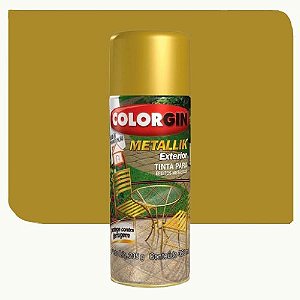 Spray Colorgin Metallik Exterior Ouro 350ml