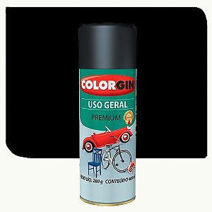 Spray Colorgin UG Rápido Brilhante Preto 400mlL