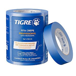 Fita Crepe  Azul Tigre 24X50M