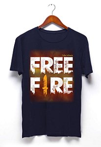 Camisa Free Fire - Azul Marinho