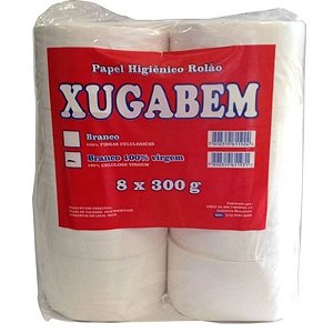 Papel Higiênico Institucional 8 Rolão De 300 Gramas Xugabem 100% Celulose
