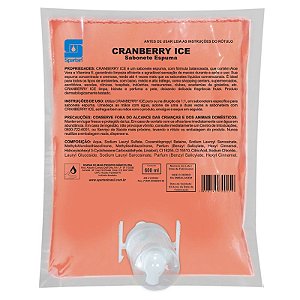 Cranberry Ice 600 Ml Com Válvula Sabonete Espuma Com Aloe Vera E Vitamina E Spartan