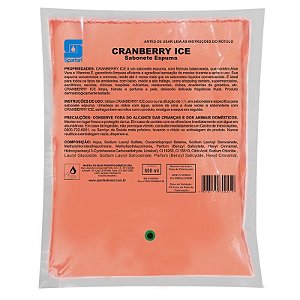 Cranberry Ice 600 Ml Sem Válvula Sabonete Espuma Com Aloe Vera E Vitamina E Spartan