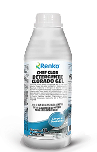 Chef Clor 1 Litro Detergente Desinfetante Clorado Gel Renko