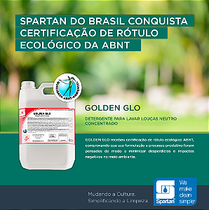 Kit Com 2 Golden Glo 5 Litros Detergente Neutro Concentrado Spartan