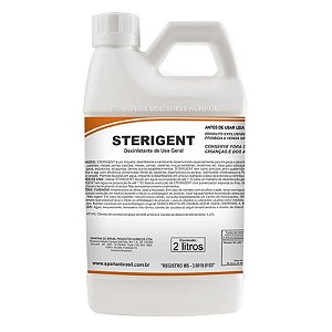 Kit Com 4 Sterigent 2 Litros Desinfetante e Limpador Bactericida Spartan