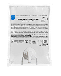 Kit Com 12 Álcool 70 Spray Refil 600mL Spray Antisséptico - Spartan