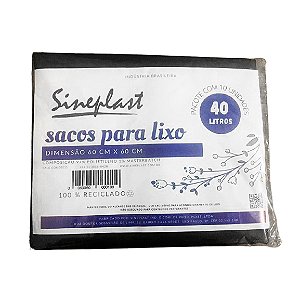 Saco para Lixo 40 Litros Especial 10 Unidades 6 Micras - Sineplast Oferta
