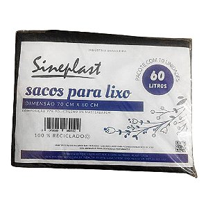 Saco para Lixo 60 Litros Especial 10 Unidades 6 Micras - Sineplast Oferta