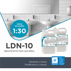 LDN-10 5 Litros Limpador Desinfetante Concentrado De Uso Geral - Spartan Oferta