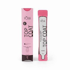 Refil top coat pink volia cosmeticos 9g