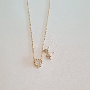 Conjunto Coração Dourado
