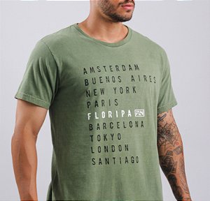 Camiseta Floripa é o meu destino Verde