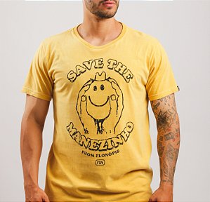 Camiseta Save The Manezinho Mostarda