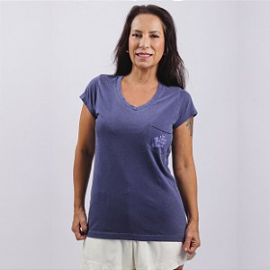 Blusa Gola V com Bolso The Woman Ezinha Marinho