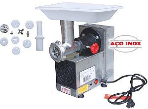 Moedor De Carne Elétrico Semi Profissional Inox Bigolar 1450