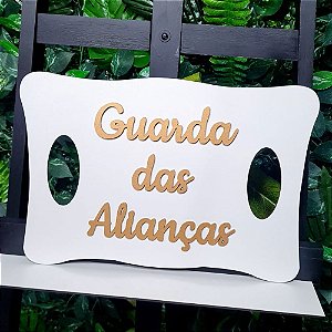 Placa de Casamento - Guarda das Alianças - MOD 020