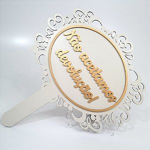 Placa de Casamento - Não aceitamos devolução - MOD 011