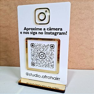 Placa QR Code Instagram