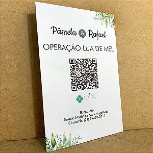 Placa PIX dos Noivos Hora da Gravata MOD 002