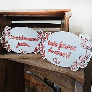 Placa Casamento da Cadeira dos Noivos - O Par - MOD 005
