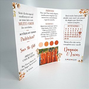 Convite Manual dos Padrinhos - Terra Cota