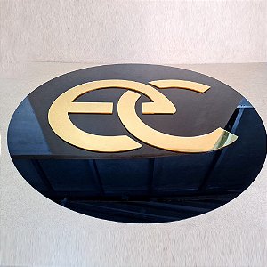 Placa em Acrílico com Logotipo em Acrílico - 50 cm