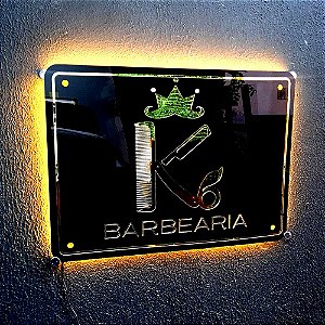 Placa em Acrílico com Logotipo em Acrílico e Iluminação em LED