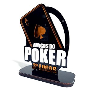 Troféu de Poker Premiação Empresa em Acrílico