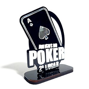 Troféu de Poker Premiação Empresa em Acrílico