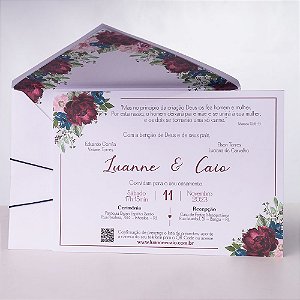 Convite Casamento 15 Anos - Envelope Fosco com Lacre de Cera