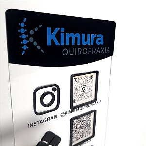 Placa PIX com 4 Qr Code - MOD Vertical