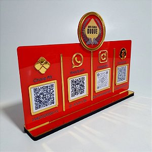 Placa PIX com 4 Qr Code - MOD 005