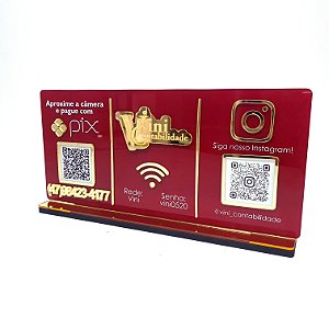 Placa PIX com 3 Qr Code - MOD 005