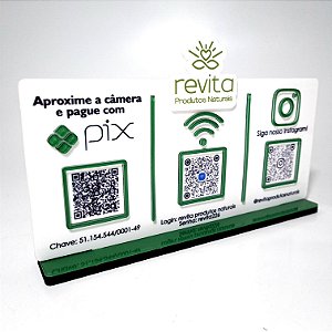 Placa PIX com 3 Qr Code - MOD 005